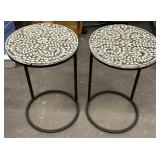 (2) Metal Side Tables