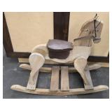 Antique Wood Rocking Horse