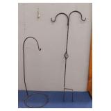 (2) Wrought Iron Shepherd's Hooks