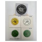 (5) Coeur dï¿½Alene Tavern Tokens