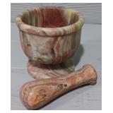 Heavy Marble Jade Mortar & Pestle