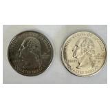 Platinum Plated State Quarters- Az & Tx