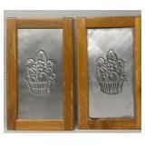 (2) Tin Punched Cabinet Doors