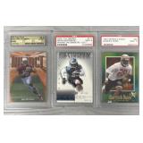 (3) High Grade Rookie Football Cards