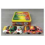 (2) Kelloggï¿½s Racing Die Cast Cars w/ Tin Case
