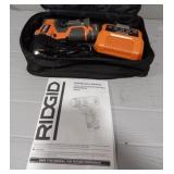 Ridgid 3/8' Drill Charger & 2 Batteries