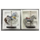 (2) The Treasury of Carousel Art Horse & Zebra