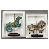 (2) The Treasury of Carousel Art Horse & Seahorse