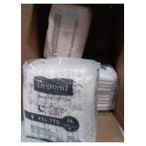 (4) Pkgs of Depends Underwear