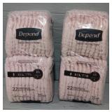 (2) Pkgs of Depends Underwear