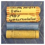 (4) Rolls of Pennies