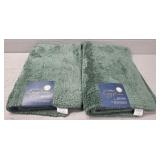(2) Egyptian Green Bath Rugs