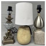 (3) Assorted Table Lamps