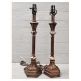 (2) Matching Table Lamps No Shades