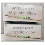 (2) Avocado Organic Pillows