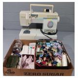 Vtg. Singer Sewing Machine With Accessories