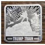 One Ounce Silver Bar: Trump Train