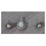 Sterling Silver Earrings & Pendant