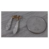 10k Gold & Diamond Teardrop Earrings