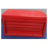 Red 4 Drawer Toolbox With Some Tools