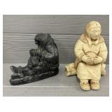 (2) Native Style Stone Statues