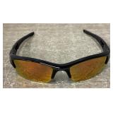 Oakley Flak Wrap-Around Mirrored Sunglasses