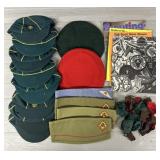 (14) Various Boy Scout Hats & Extras