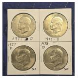 (4) Eisenhower Dollars
