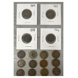 (16) Assorted Indian Head Cents