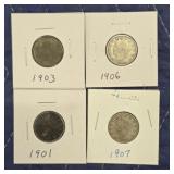 (4) Liberty Nickels