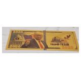 2020 Gold Plated Trump Train Note