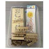 Assortment of Crafting Wooden Decors & Other