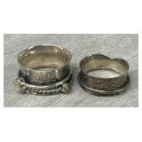 (2) Sterling Silver Rings