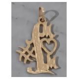 14k Gold Mon Pendant