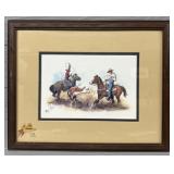 Signed & Numbered W. Zivic 'A Good Catchï¿½ Print