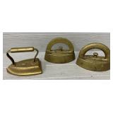 (3) Vintage Cast Iron Irons