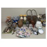Assortment of Owl Collectibles & Other Decor Items