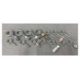 (14) Zinc Plated Eye Screws & Eye Bolts