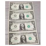 (4) Consecutive Star Birthday Bank Notes