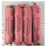 (4) Rolls of Various Wheat Back Pennies #2