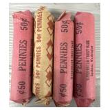 (4) Rolls of Various Wheat Back Pennies #1