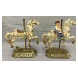 (2) Willits Carousel Memories Horses