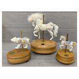 (3) Horses & Polar Bear Carousels