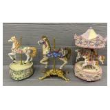 (3) Horse Carousels