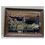 Framed Vintage Budweiser Mirror