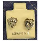Sterling Earrings w/ CZ Stones