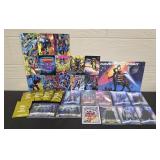 Assortment of Marvel Collectable Cards & Pins