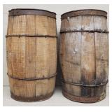 (2) Wooden Barrels