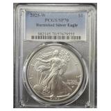 2025-W Burnished Silver Eagle: PCGS SP70