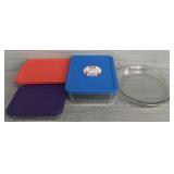 (4) Pyrex Dish Set & Anchor Hocking Pie Plate